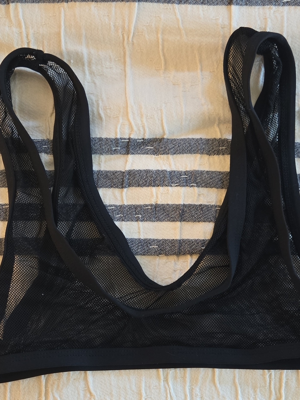 Minimale Animale Black Mesh Bikini Top